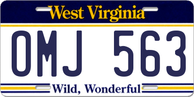 WV license plate OMJ563