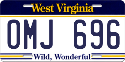 WV license plate OMJ696