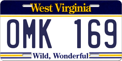 WV license plate OMK169