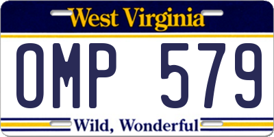 WV license plate OMP579