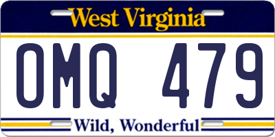 WV license plate OMQ479