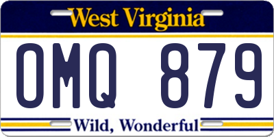 WV license plate OMQ879