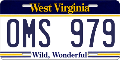 WV license plate OMS979
