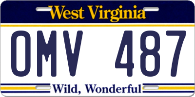 WV license plate OMV487
