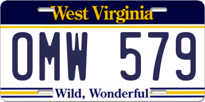 WV license plate OMW579
