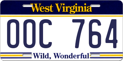 WV license plate OOC764