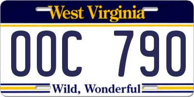 WV license plate OOC790