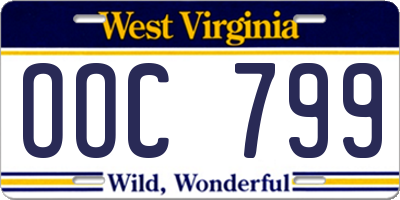 WV license plate OOC799