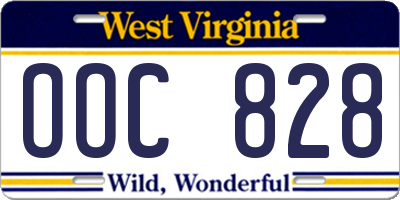 WV license plate OOC828