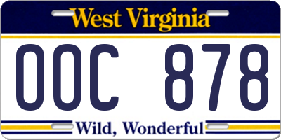 WV license plate OOC878
