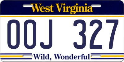 WV license plate OOJ327