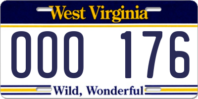 WV license plate OOO176