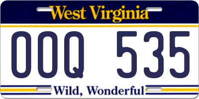 WV license plate OOQ535