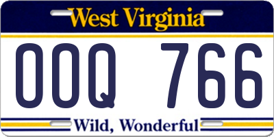 WV license plate OOQ766
