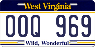 WV license plate OOQ969