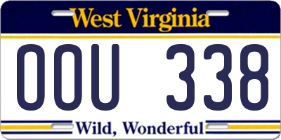 WV license plate OOU338