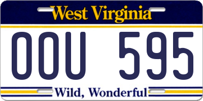 WV license plate OOU595