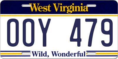 WV license plate OOY479