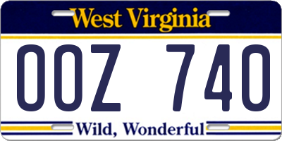 WV license plate OOZ740