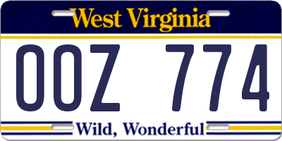 WV license plate OOZ774