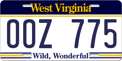 WV license plate OOZ775