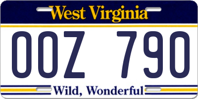 WV license plate OOZ790