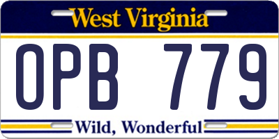 WV license plate OPB779