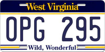 WV license plate OPG295