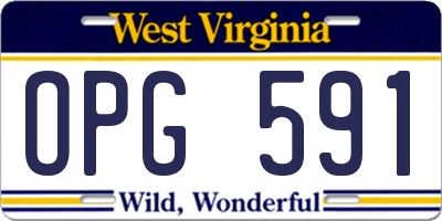 WV license plate OPG591