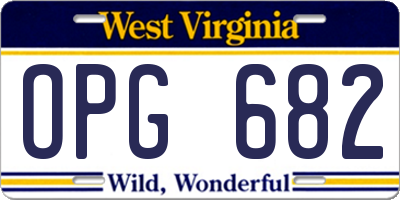 WV license plate OPG682