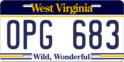 WV license plate OPG683