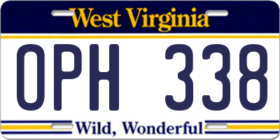 WV license plate OPH338