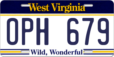 WV license plate OPH679