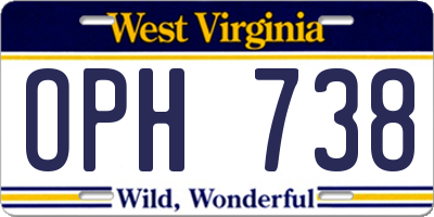 WV license plate OPH738