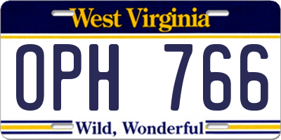 WV license plate OPH766