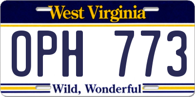 WV license plate OPH773