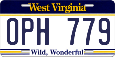 WV license plate OPH779