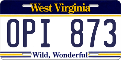 WV license plate OPI873