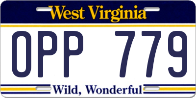 WV license plate OPP779