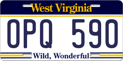 WV license plate OPQ590