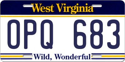 WV license plate OPQ683