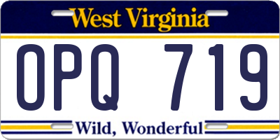 WV license plate OPQ719