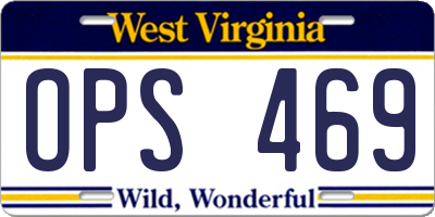 WV license plate OPS469