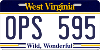 WV license plate OPS595