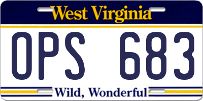 WV license plate OPS683