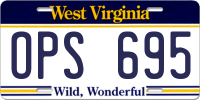 WV license plate OPS695