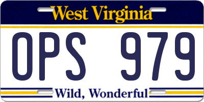WV license plate OPS979