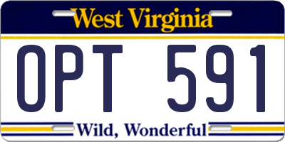 WV license plate OPT591