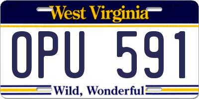 WV license plate OPU591