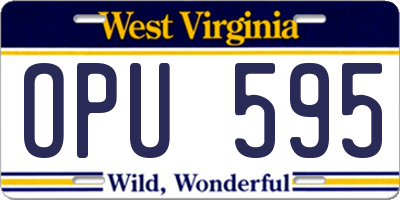 WV license plate OPU595